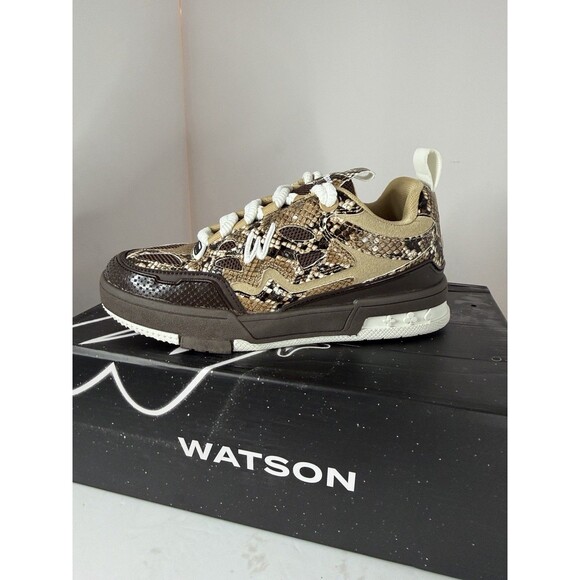 Watson Other - Watson K Flip Sneakers Desert Snake Men's Casual Brown Snake Print Mesh Lace‎ Up